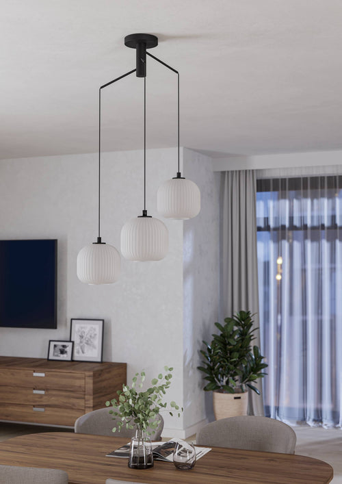 EGLO hanglamp Mantunalle - e27 - ø 62 cm - zwart/wit - vtwonen shop