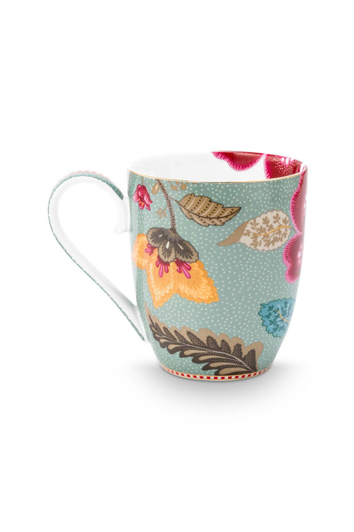 Pip Studio Mokken - Blooming Tales - Lichtblauw - 450ml - Set van 2