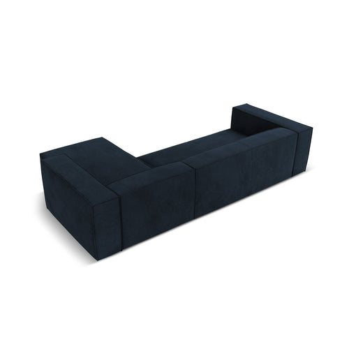 Cosmopolitan Design - Rechter hoekbank Turin 5-zits, structurele stof donkerblauw - 173x290x68cm