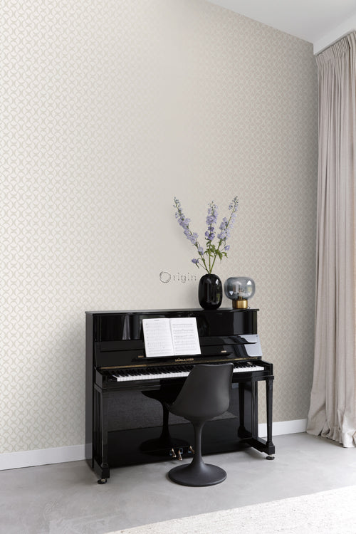 Origin Wallcoverings behang grafisch warm zilver - 53 cm x 10,05 m - 345739 - vtwonen shop