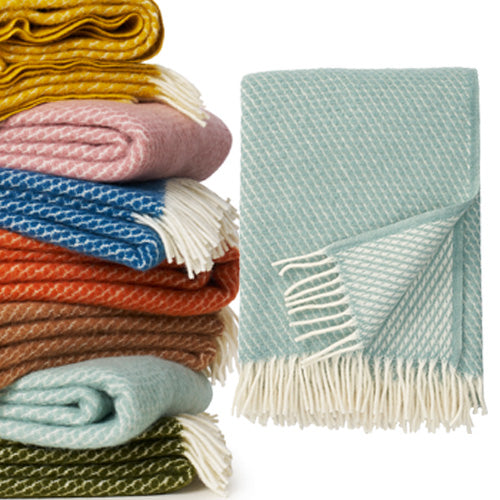 Klippan 100% wollen - deken Velvet - duck egg blue - 130x200cm