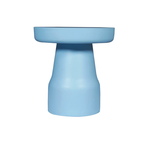 StarFurn Bijzettafel Drum - Rond Blauw Hout - 40x40x42cm