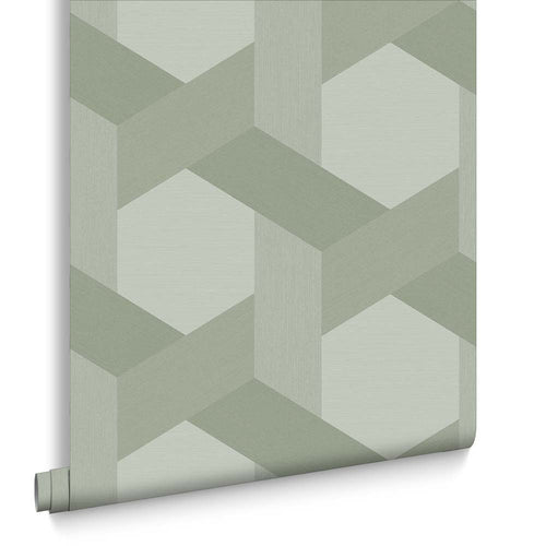 Graham & Brown Vliesbehang - Fractal Sage - Groen - vtwonen shop