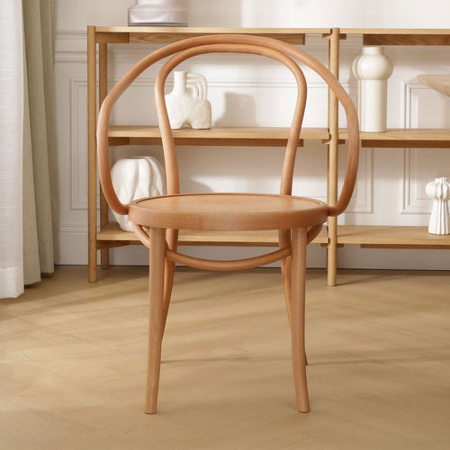 Fameg Venice No. 9 Houten Eetkamerstoel Naturel - Met Armleuning