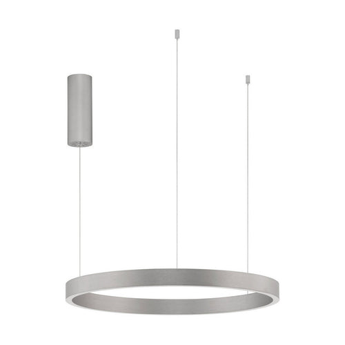 Nova Luce ELOWEN Geïntegreerde LED-hanglamp, geborsteld zilver, Triac dimbaar, 60W, 2552lm, 3000K