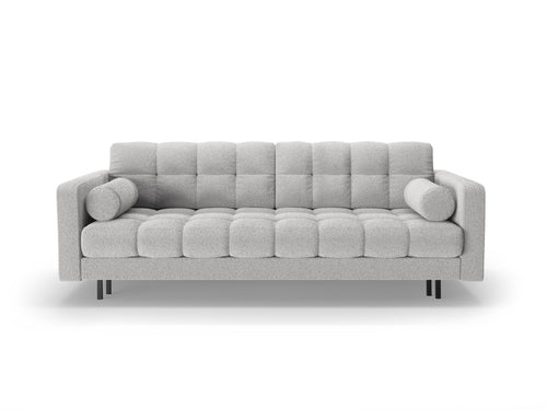 Cosmopolitan Design Slaapbank met opbergdoos Bali 3-zits, boucle lichtgrijs - 84x222x105cm