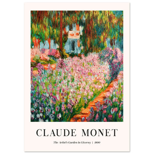 Artfulprints Poster Claude Monet – The artist’s garden in Giverny III   - A4 21x29.7 cm - Meerkleurig