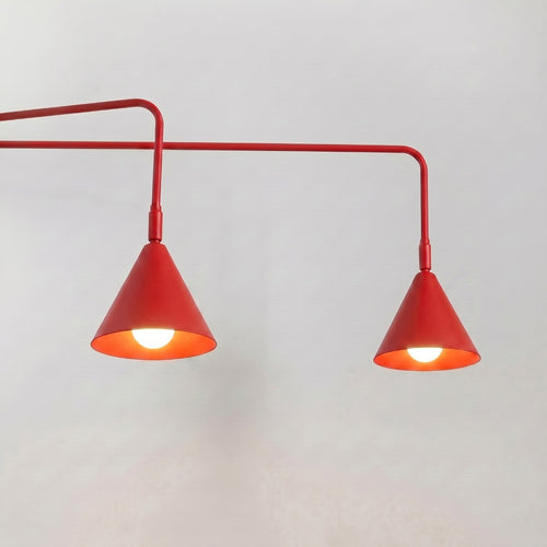 Sollux Lighting Wandlamp NOX 2 rood met schakelaar - 150x80x30cm