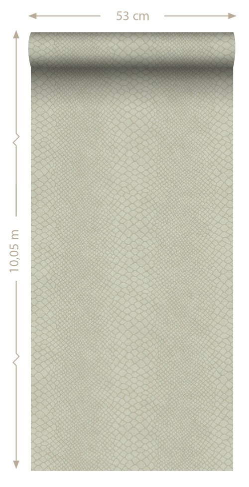 Origin Wallcoverings behang slangenprint kiezelgrijs - 0,53 x 10,05 m - 347767 - vtwonen shop