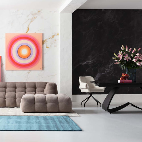 Kare Design Schilderij Tendency 120x120cm cirkels roze - vtwonen shop