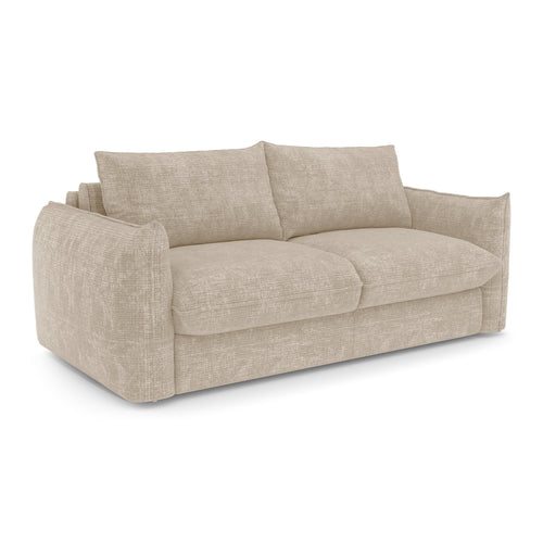 Premium Interiors - Snel uitklapbare slaapbank ICON - gewaafd fluweel beige 228cm