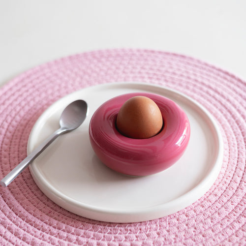 Ona - Eierdop 10xH4cm pink Billie - Set van 2