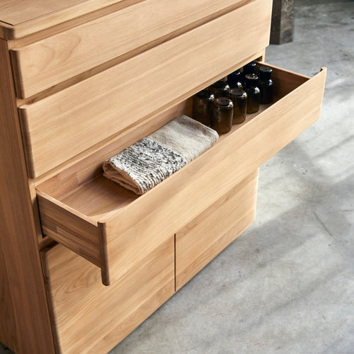 Tikamoon Buffetkast in massief teak 110 cm - Naturel
