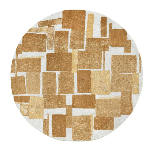 Louis De Poortere vloerkleed Nuggets - geel - 140x140cm
