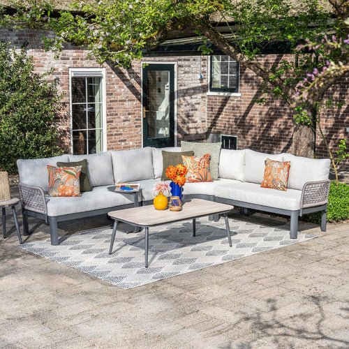 Garden Impressions Loungeset Milan 4-delig - donker grijs