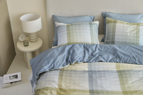 Beddinghouse Dekbedovertrek Sil - 140 x 200/220 cm - Blauw Groen