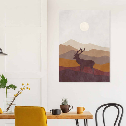 Artfulprints Poster Boho – Highland calm   - 50x70 cm - Bruin