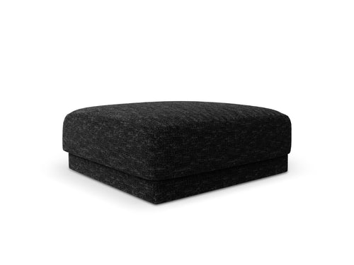Micadoni - Poef "Miley" structurele stof antraciet - 90x90x40cm