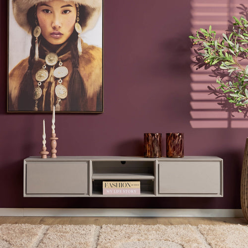 Starfurn Tv-meubel Ambiance - Zwevend - Taupe Hout - 160x35x30cm