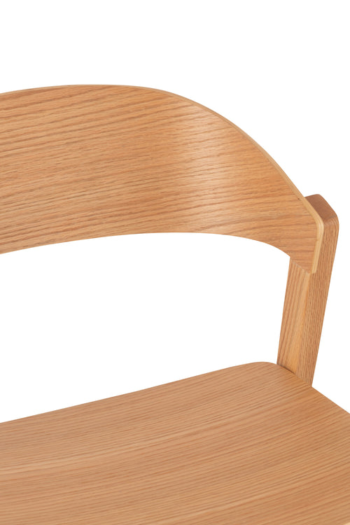 J-Line stoel Laga - eikhout/multiplex - naturel - vtwonen shop