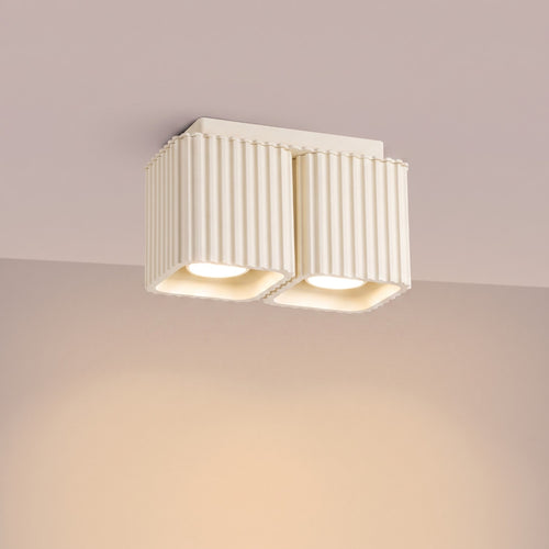 Sollux Lighting Plafondlamp RIFF 2 beige GU10 - 20,5x10x12cm