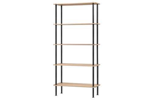 noo.ma Teidi 5-laags open boekenkast - eikenfineer, 80 x 35 x 163 cm