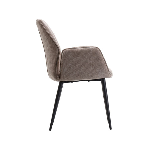 LABEL51 Eetkamerstoel Morris - Beige Stof - Zithoogte 48cm - Set van 2 - vtwonen shop