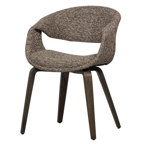WOOOD eetkamerstoelen houten bruinen poot Yossi - Bruin - Set van 2 - vtwonen shop