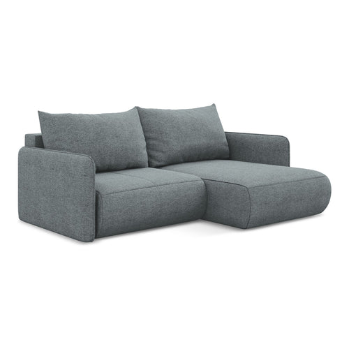 LaMiaSofa hoekbank rechts Palermo - chenille stof - jeans - 207x148x86