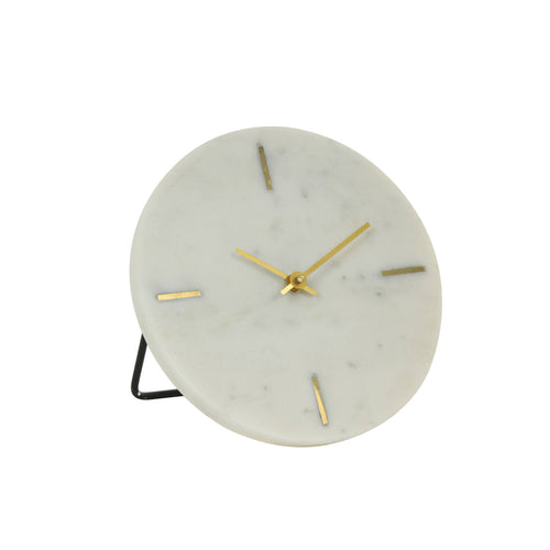 Light & Living klok  - wit - 20x17x18 cm