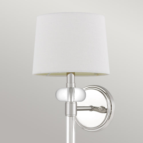 Elstead Quoizel Barbour Wandlamp met Kap Gepolijst Nikkel