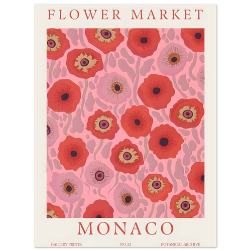 Artfulprints  Flower market - Monaco   poster 30x40 cm - vtwonen shop
