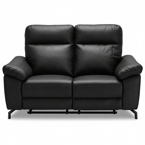Furnhouse 2-zitsbank Selesta - Zwart - Leer, PVC - 96x162x101