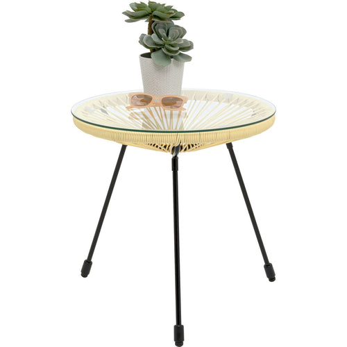 Kare Design Tuin Bijzettafel Acapulco pastel geel