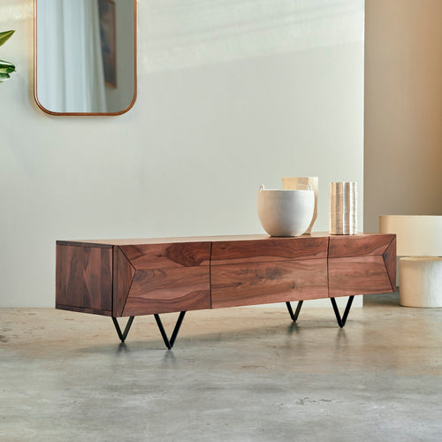 Tikamoon Massief palissander tv-meubel 175 cm - Bruin - vtwonen shop