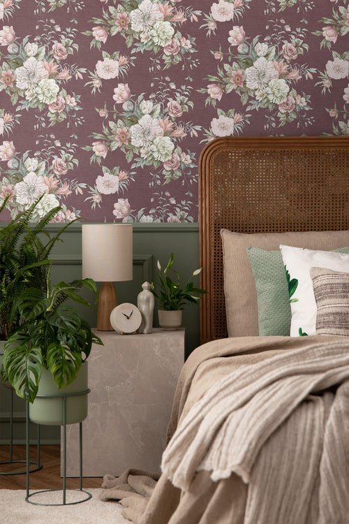 Borastapeter behang bloemstilleven rood - 53 cm x 10.05 m - 660262 - vtwonen shop