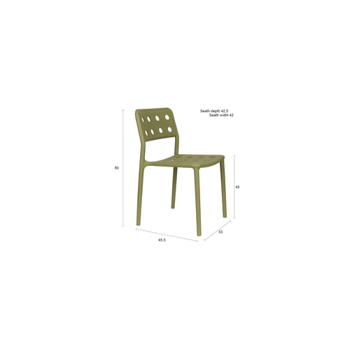 Housecraft Living Serra Tuinstoel/ Eetkamerstoelen Kunststof Groen - Set van 4 - vtwonen shop