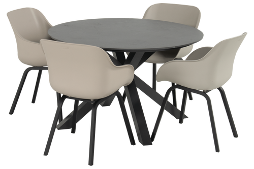 Hartman Tuintafel Xander - Zwart Keramiek - Ø120x75cm