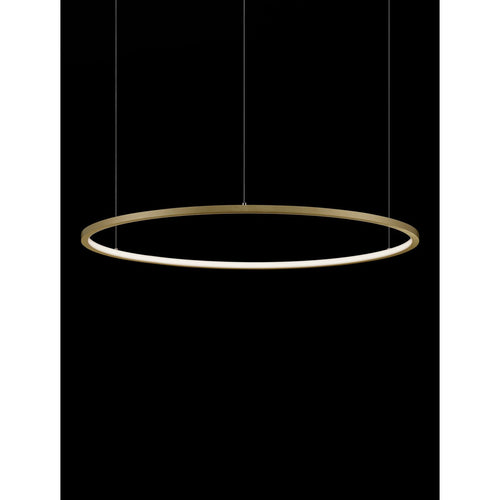 Merano Grove Geïntegreerde LED Hanglamp Plafondlamp Geborsteld Goud Aluminium LED 48W 2592Lm 3000K