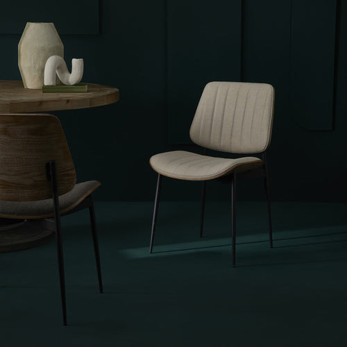 Signature - GISELLE Set van 2 Eetkamerstoelen - Beige - 56x48,5x82,5 cm