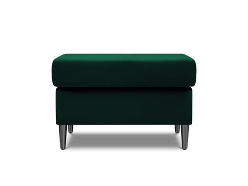 Cosmopolitan Design Poef Kyoto flueel, flessengroen - 70x70x45cm
