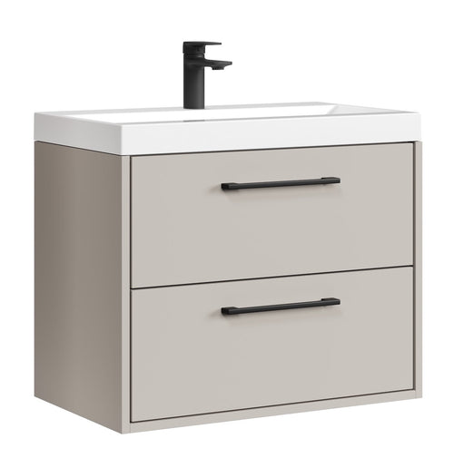 Badplaats Badkamermeubel Set Florence 01 60 cm – Beige – Hangend Wastafelmeubel met Soft-Close