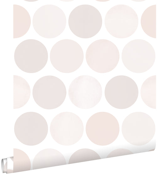 ESTAhome behang grote stippen licht roze - 53 cm x 10.05 m - 138857