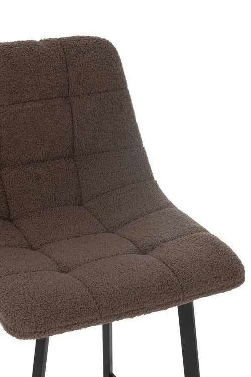 J-Line barstoel Kent - metaal/polyester - bruin