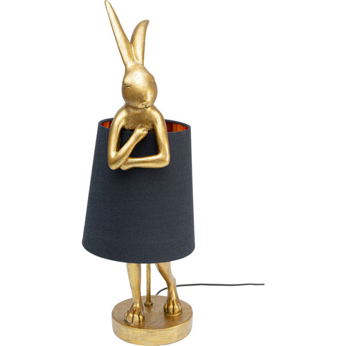 Kare Design tafellamp Animal - konijn - 68cm - goud en zwart