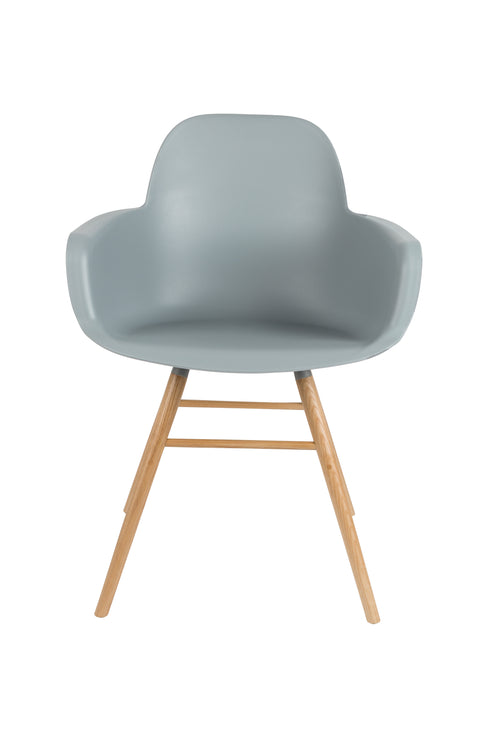 Zuiver Albert Kuip Eetkamerstoelen met armleuning Lichtgrijs - Set van 2 - vtwonen shop