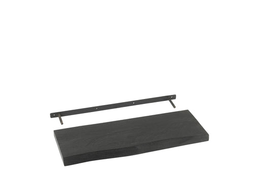 J-Line wandplank Gerard - hout - zwart - small - vtwonen shop