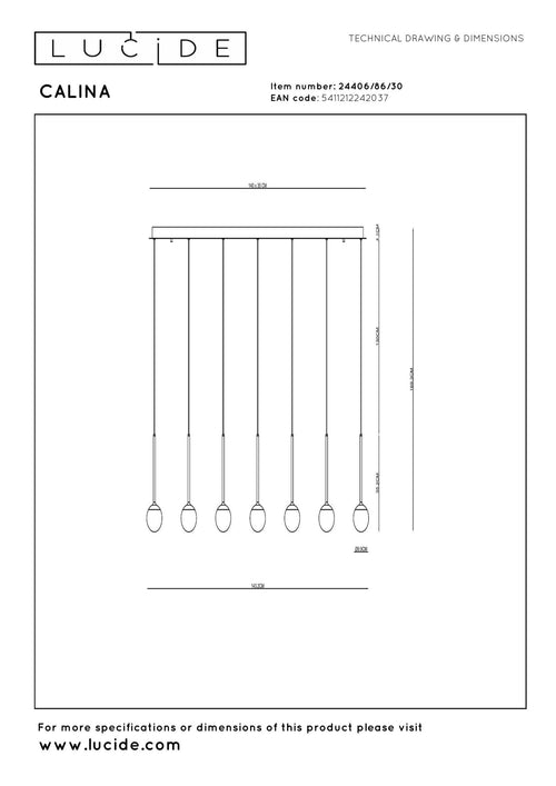 Lucide hanglamp CALINA - Geïntegreerde LED - Zwart - vtwonen shop