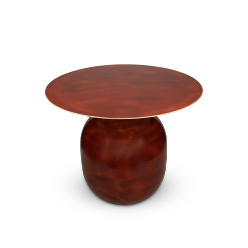 S|P Collection - Bijzettafel 50xH40cm metaal red clay Mio