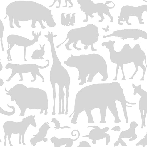 ESTAhome behang dieren grijs - 53 cm x 10.05 m - 139054